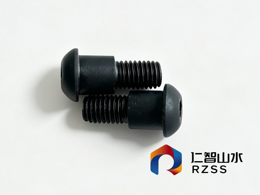 Custom black hex socket button head bolts with shoulder